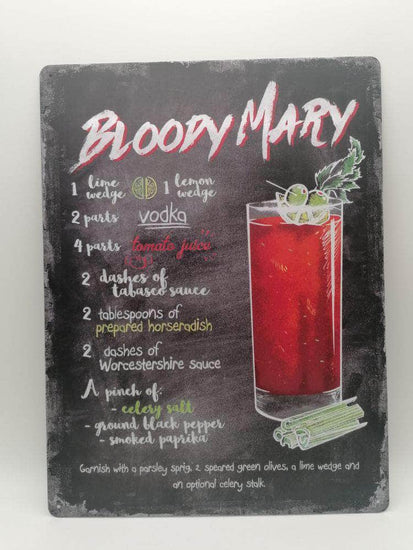 db-deals24 Retro Schild schwarz Bloody Mary II