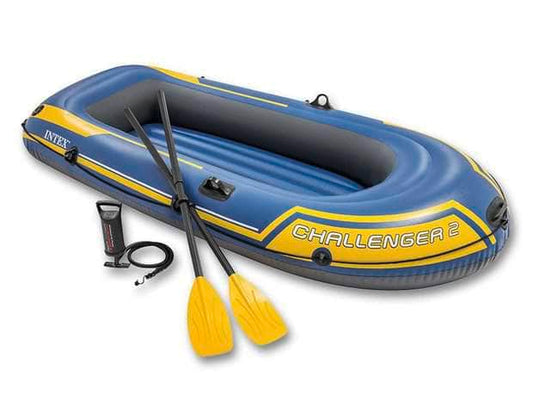 db-deals24 Schlauchboot Challenger 2 Set, Boot 236 x 114 x 41 cm inkl. Pumpe und Paddeln