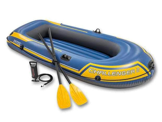 db-deals24 Schlauchboot Challenger 2 Set, Boot 236 x 114 x 41 cm inkl. Pumpe und Paddeln